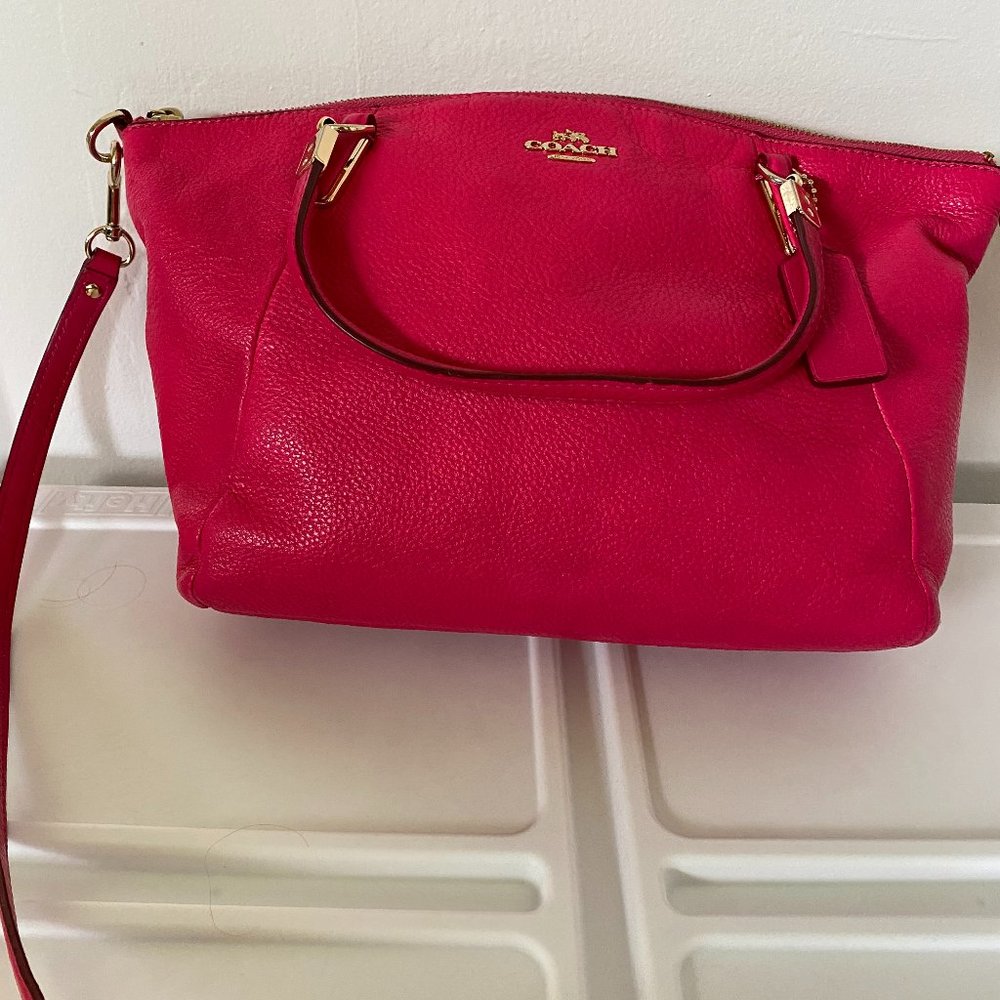 Coach Pink and Gold, Medium Satchel, Crossbody